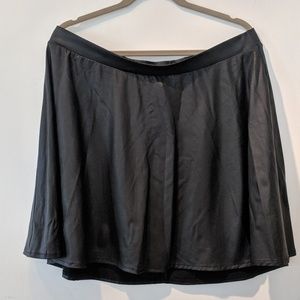 Faux Leather Skater Skirt